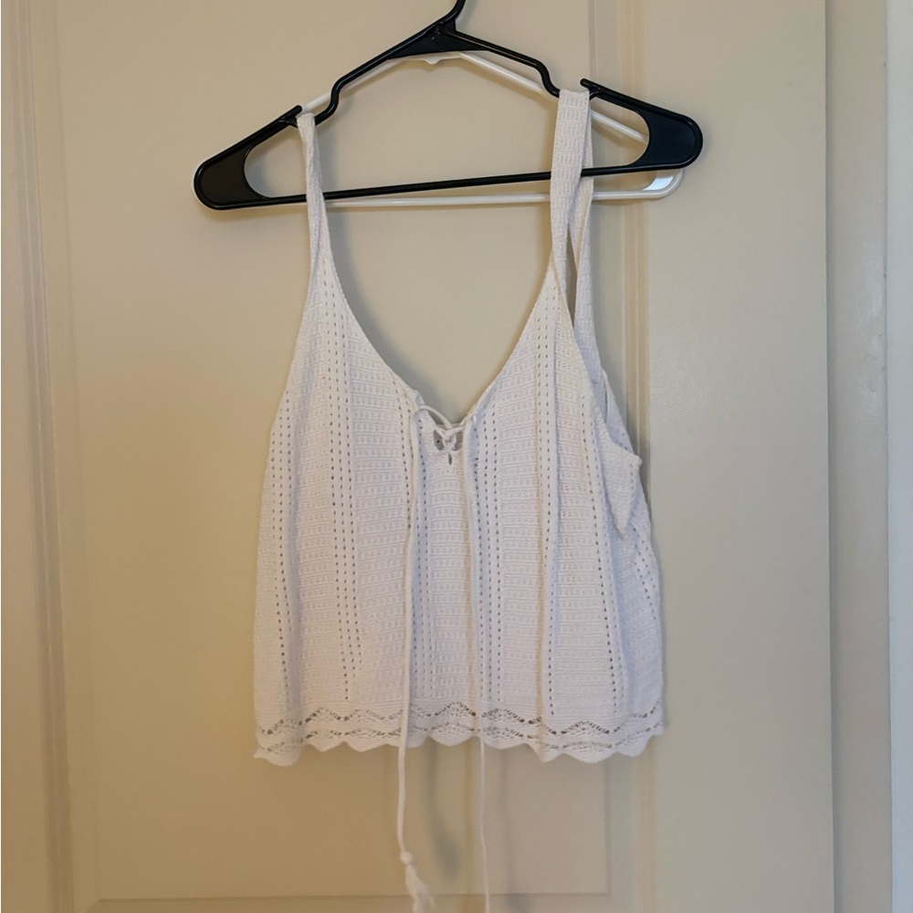 Old Navy White Crochet Crop Top